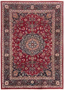 Mashhad Handgeknüpfter Perserteppich 279x196 cm-Fine,Orient,Carpet,Rug,Rot - Picture 1 of 12