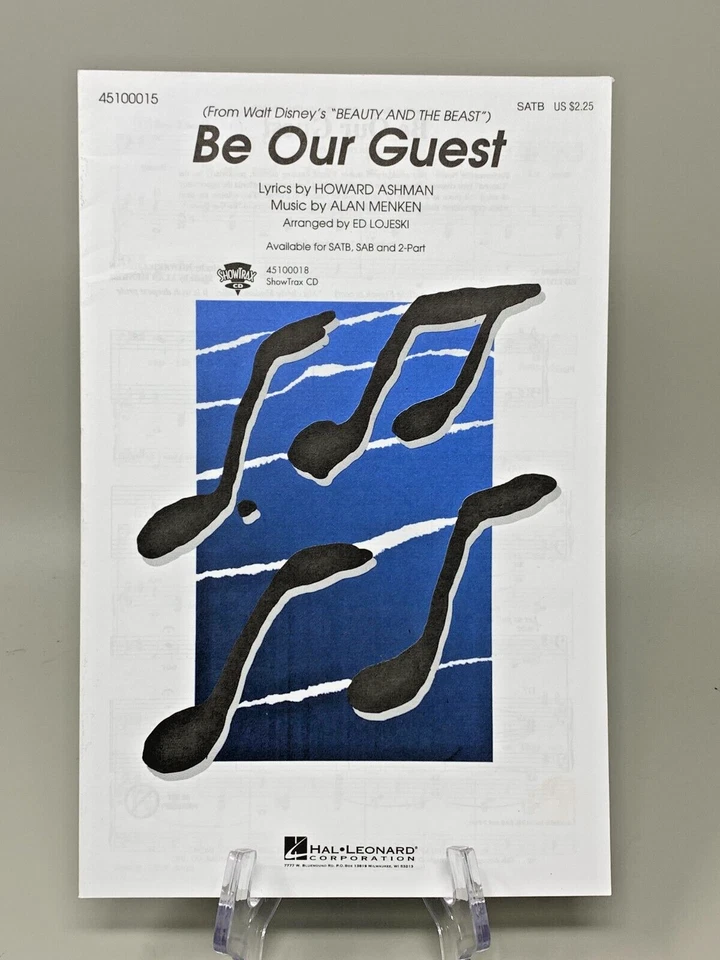 Hal Leonard Be Our Guest (from Beauty and The Beast) SATB Arranged by Ed Lojeski