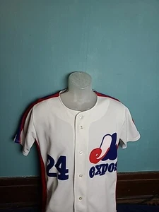 Vintage 80's Montreal Expos Ravens Knit Jersey Men's Size Small S #24 Stitched  - Picture 1 of 9