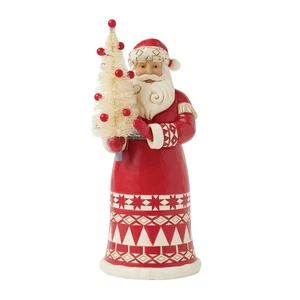 Jim Shore NÓRDICO NOEL SANTA SISAL ÁRBOL ESTATUILLA - DESEOS NÓRDICOS DE INVIERNO 6017043 NUEVO - Imagen 1 de 4