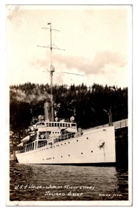 SEWARD, ALASKA - USS HAIDA SHIP - WORLDS FLIGHT ESCORT - OLD REAL PHOTO POSTCARD - Picture 1 of 2