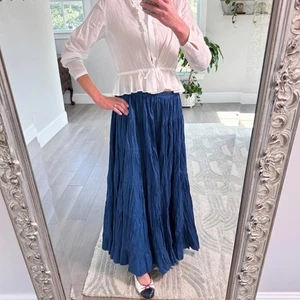 Calypso Christiane Celle dunkelblau Stufen Maxirock Größe XS - Bild 1 von 8