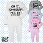 Custom Personalised Baby Pyjamas PJs Sleep NightWear Gift-Your text/logo-4styles