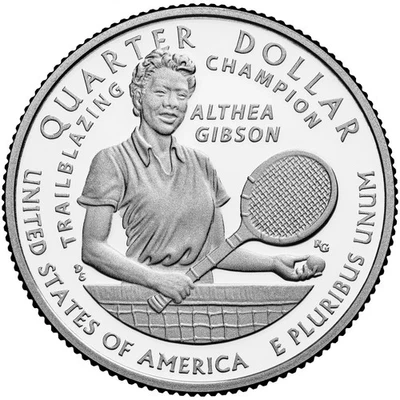 2025-S Proof  American Women Quarter  ALTHEA GIBSON 1-Coin ~ Tennis & Golf Champ - Image 1 of 2