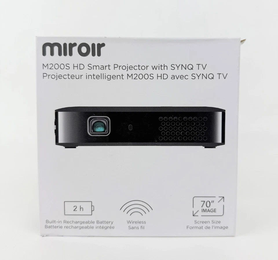 Miroir M200S Portable Smart HD Projector - Black - OB - Image 1 of 4