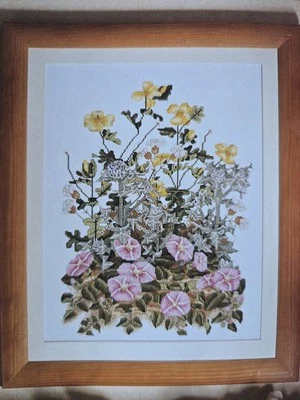 Sand Dune Plants Cushion Panel Cross Stitch Embroidery Pattern Convolvulus Beach - image 1 of 3