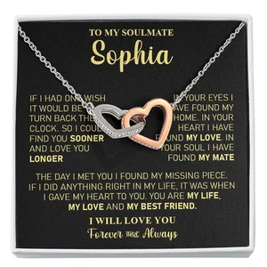 Collana To My Soulmate Regalo Personalizzato, Moglie Fidanzata Compleanno Regalo Natale - Foto 1 di 5