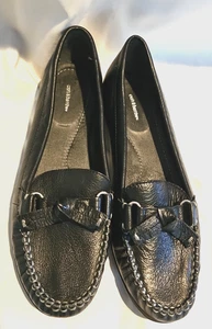 Croft & Barrow Core Technology "Perfect Black" Leather Loafers Womens 8M - Picture 1 of 7