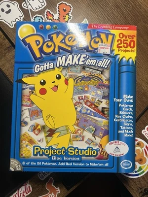 Pokemon Gotta Make'em All Project Studio Blue Version Windows In Box Unopened - Image 1 of 4