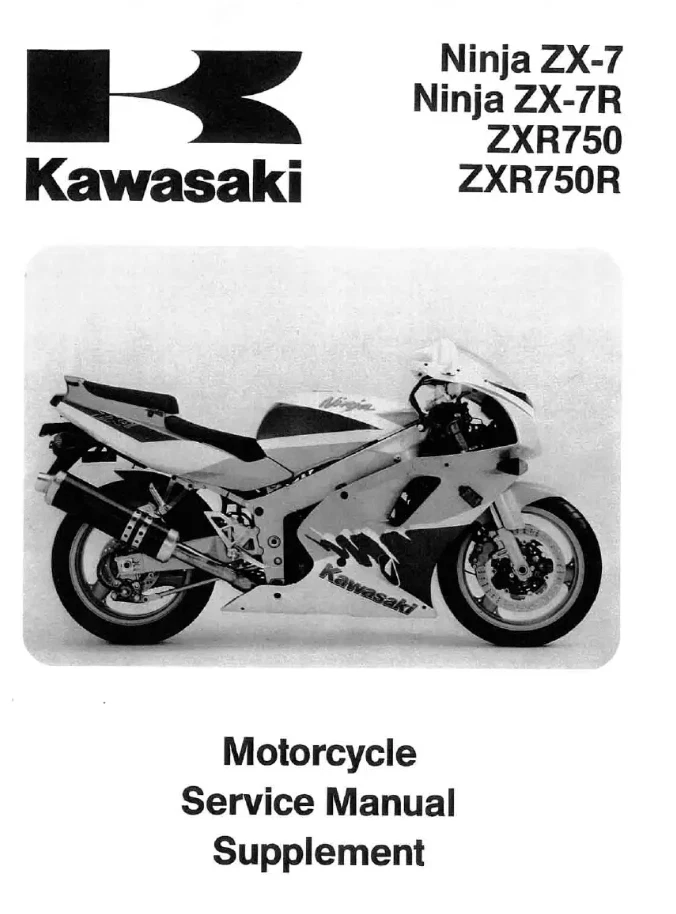 Kawasaki Ninja ZX-7 ZXR750 ZX750R 1993-1995 manual de servicio guía de taller completa Foto 1 de 4
