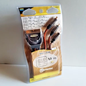 Câble Péritel Male S.Video RCA Commutation In/Out Audio Video Home Cinéma 1.5m - Foto 1 di 6