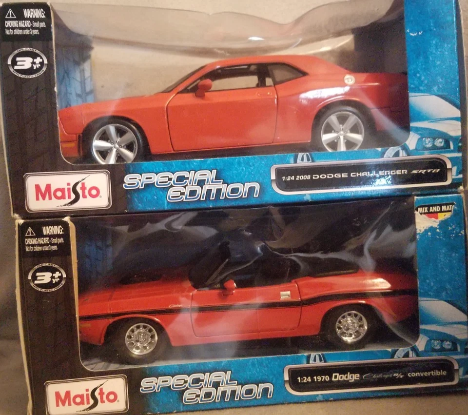2008 Dodge Challenger Srt8 6.1 HEMI Orange 1/24 Diecast Model Car Maisto 31280