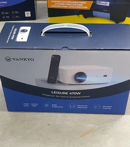 Vankyo LEISURE 470W 720p Home Theater Projector Bundle w/ Remote WPY014 C5 - Picture 1 of 1
