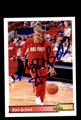 Signed Basketball Card Auto Matt Bullard 1992-93 Upper Deck #99 Houston Rockets - Image 1 of 2