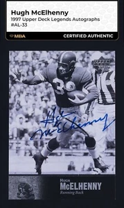 1997 Upper Deck Legends Hugh McElhenny AUTO #AL-33 MBA AUTH - Bild 1 von 2