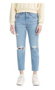 MSRP $80 Levi's Women's 501 Crop Jeans Distressed Athens Break Size 32x26 DEFECT - Picture 1 of 4