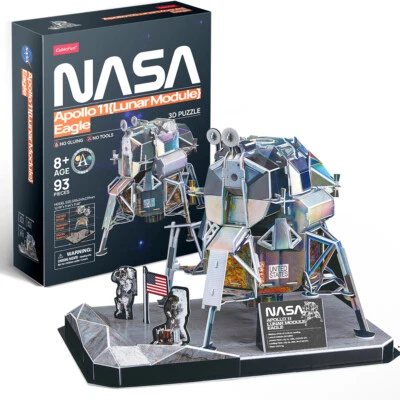 3D Puzzle NASA APOLLO 11 LUNAR MODULE EAGLE 93 pieces CubicFun - Image 1 of 2