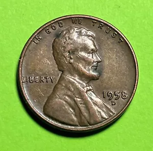 1958-D/D Lincoln Wheat Cent; Minting Error--Lamination Peeling & RPM!! (WC-052) - Picture 1 of 6