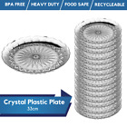 Crystal Plastic Round Plates Dessert Dish & Baklava Crystal Platters - Reusable