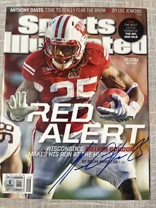 Melvin Gordon 2014 Sports Illustrated Regional firmado Badgers Chargers certificado de autenticidad - Imagen 1 de 3