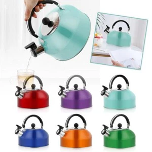 Whistling Kettle Steel Camping Kettle For Gas Stove & Induction G3O1 - Picture 1 of 22