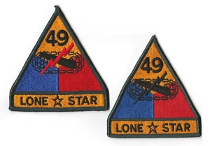 49th ARMORED DIVISION "Patches" Set de 2 (Fabrication Actuelle) - Foto 1 di 1