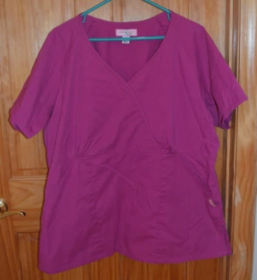 Blusa Médica Koi by Kathy Peterson Estilo 107 Rosa Oscuro Mezcla de Algodón Talla XXL Foto 1 de 4