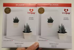 2 Lovepop Cards All occasion Pop Up card 3D Pop Up Snake Plant - Picture 1 of 6