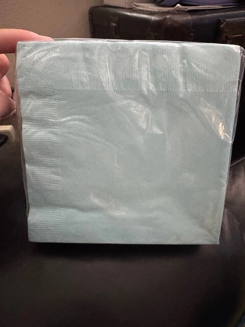 Pastel Blue 50ct. Paper 3-Ply Lunch Napkins Party Supply Tableware New!!! - Image 1 of 2