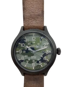 TIMEX Expedition 905 30N Men's Watch Green Dial Analog Leather Band From Japan - Picture 1 of 4