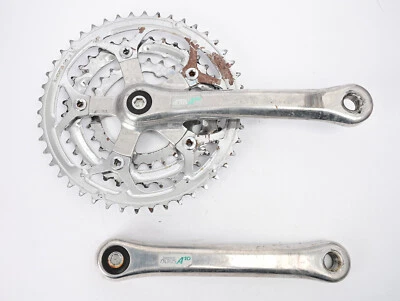 Juego de bielas de bicicleta MTB Shimano Altus A10 FC-AT10 175 mm anillos cromados triples de colección Foto 1 de 4