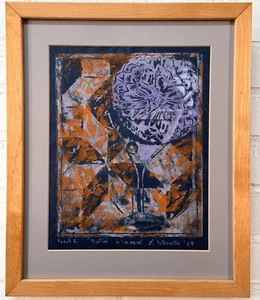 Fannie Hillsmith (amerikanisch, 1911–2007) Linolschnittdruck "Martini A La Mode" ca. 2005 - Bild 1 von 7