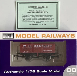 Dapol 00 Wessex Wagons 7 Plank 10T Open Wagon W H Bartlett of Lustleigh L/E New - Picture 1 of 8