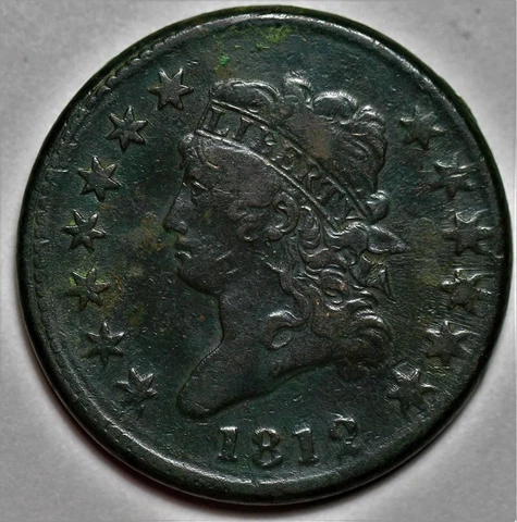 1812 Classic Head Large Cent - Corrosion - US 1c Copper Penny Coin - L36 Cover