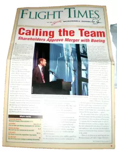 Vintage McDonnell Douglas 1997 Final Issue of Flight Times Vol 2, n. 15 Boeing - Foto 1 di 4