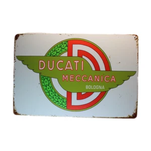 Tin Sign DUCATI MECCANICA Sprint Drink Bar Whisky Rustic Look - Picture 1 of 1
