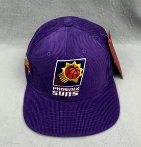 NEU Mitchell & Ness Phoenix Suns lila Cord Mütze Kappe Druckknopflasche Seitenaufnäher Neu mit Etikett - Bild 1 von 12