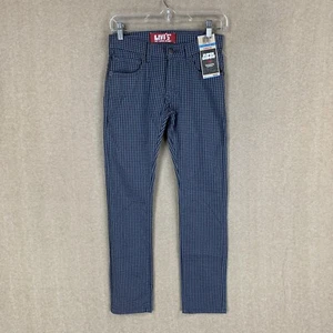 Levi's 510 Super Skinny  Jeans 12R (27.5X28) Blue Plaid Girls Youth Stretch - Picture 1 of 12