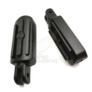 Black Rubber Footpegs For Harley Street Bob Sport Glide Low Rider Breakout 18- - Picture 1 of 8