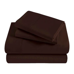 Egyptian Cotton Blend 300 Thread Count Solid Deep Pocket Luxury Bed Sheet Set - Picture 1 of 175