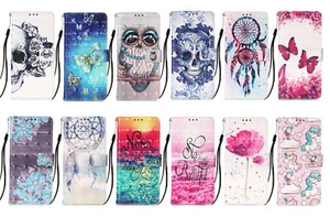 3D Pattern PU Leather Wallet Case Phone Case Cover for LG Stylo 5 Plus K20 Plus - Picture 1 of 24