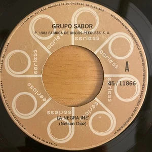 GRUPO SABOR La Negra Ine / Watusi De Trompeta 7" 45 MEXICO *RARE CUMBIA* 1982 - Picture 1 of 2