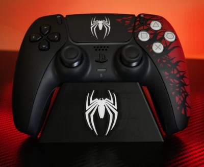 PlayStation 5  Controller STAND Black White spider PS3 PS4 compatible 3d Print - Image 1 of 4