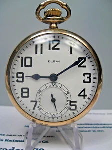 ANTIGUO 1928 ELGIN 16s, 21j, B.W. Reloj de bolsillo Raymond, grado 478, RR, OF, GF, - Imagen 1 de 16