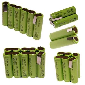 Akkupack 2,4V 3,6V 4,8V 6,0 7,2 12V 2200mA NiMH Flat-Top Pyramide Akku Mignon AA - Bild 1 von 48