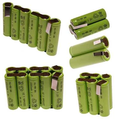 Akkupack 2,4V 3,6V 4,8V 6,0 7,2 12V 2200mA NiMH Flat-Top Pyramide Akku Mignon AA - Bild 1 von 4