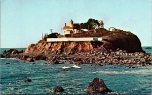 CRESCENT CITY LIGHTHOUSE Del Norte Co Historical Society Museum Postcard - Picture 1 of 2