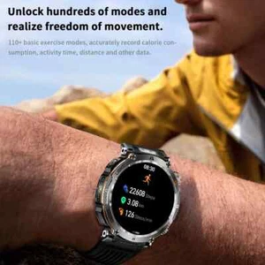Montre Connectée pour Homme, Réponse Faire Appel/100 Sports, Montre Sport Fitness Étanche - Photo 1 sur 2