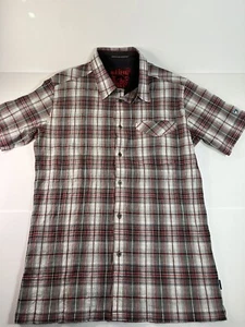 Kuhl Mountain Grown Shirt Multi Plaid Textured Button-Down Short Sleeve Med 42”C - Picture 1 of 10