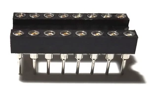 50PCS IC Sockets DIP-16 Mecanizado Agujeros de los pines de contacto redondos 2.54mm DIP16 DIP 16 - Imagen 1 de 10